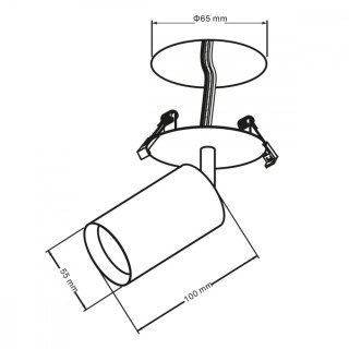 Oprawa natynkowa GU10 MCE364 B aluminiowa Czarna