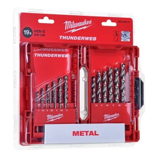 Wiertła do metalu MILWAUKEE 4932352374 HSS-G THUNDERWEB 19szt 1-10mm