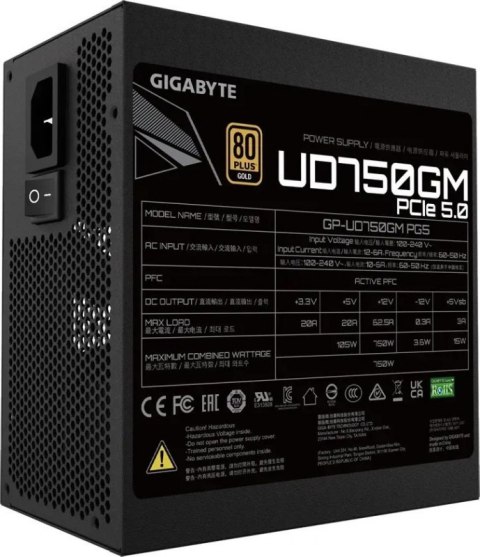 Zasilacz PC GIGABYTE 750W GP-UD750GM PG5