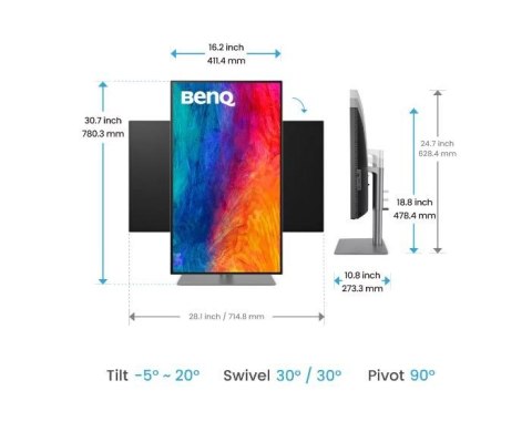 Monitor 31.5 cala PD3225U LED 5ms/2K/2000:1/HDMI/Czarny