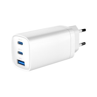 GEMBIRD SZYBKA ŁADOWARKA USB POWER DELIVERY USB TYPU C, 3X USB, 65 W, GAN BIAŁA