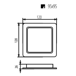 MACLEAN PANEL LED PLAFON PODTYN. SLIM 9W MCE373 S