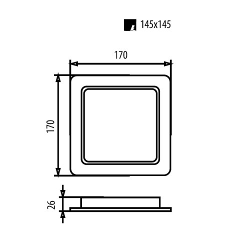 MACLEAN PANEL LED SUFITOWY PODTY SLIM 18W MCE374 S