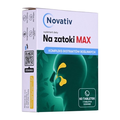 Novativ Na zatoki 60 tabletek powlekanych