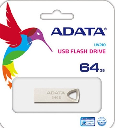 Pendrive A-DATA UV210 64GB (64 GB /USB 2.0 /Srebrny )