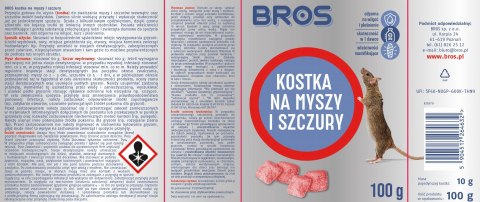 BROS - kostka na myszy i szczury 100g