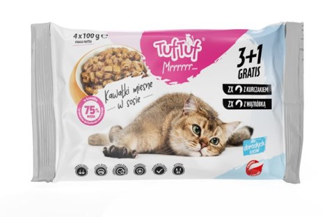 TUF TUF saszetki dla kota 40x100g kurczak, wątróbka