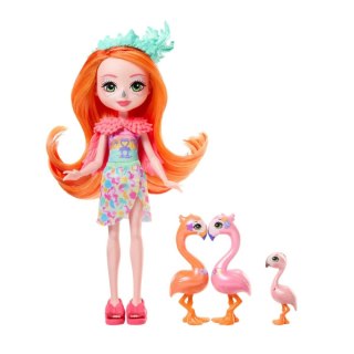 Lalka Enchantimals Rodzina Flamingów Florinda Flamingo + 3 Zwierzątka