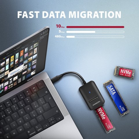 ADM2-CM Adapter USB-C Gen 2 M.2 NVMe/SATA SSD