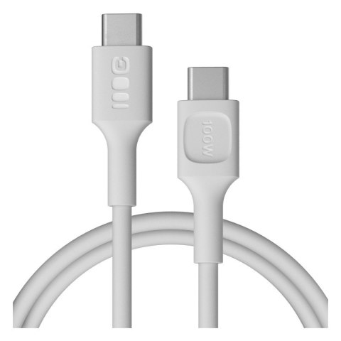 Kabel USB-C-USB-C PowerFlex 100W silikonowy 1.2m biały