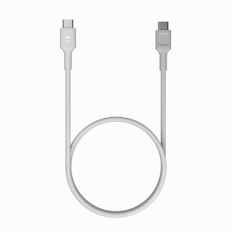 Kabel USB-C-USB-C PowerFlex 100W silikonowy 1.2m biały