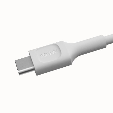 Kabel USB-C-USB-C PowerFlex 100W silikonowy 1.2m biały