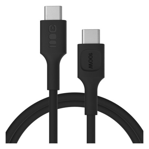 Kabel USB-C-USB-C PowerFlex 100W silikonowy 1.2m czarny