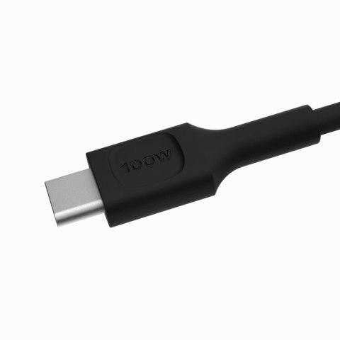 Kabel USB-C-USB-C PowerFlex 100W silikonowy 1.2m czarny