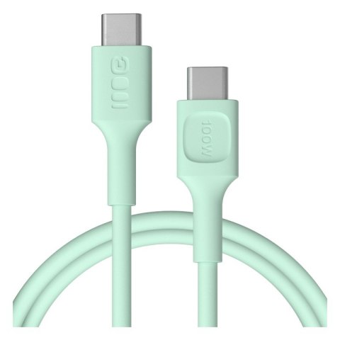 Kabel USB-C-USB-C PowerFlex 100W silikonowy 1.2m zielony