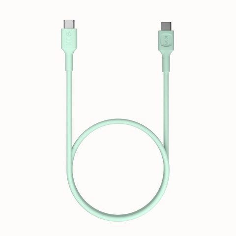 Kabel USB-C-USB-C PowerFlex 100W silikonowy 1.2m zielony