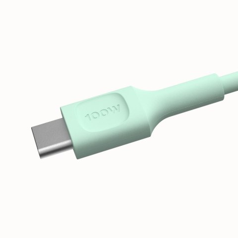 Kabel USB-C-USB-C PowerFlex 100W silikonowy 1.2m zielony