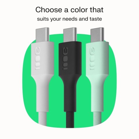 Kabel USB-C-USB-C PowerStream 100W oplot 1,2m biały