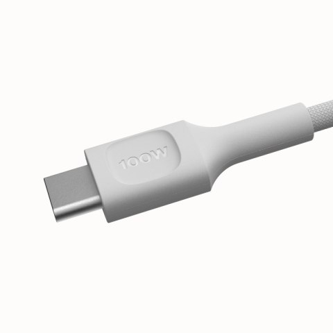 Kabel USB-C-USB-C PowerStream 100W oplot 1,2m biały