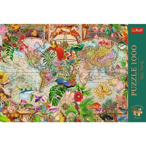 Puzzle 1000 elementów Antyczna mapa świata