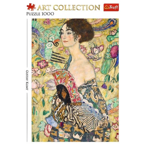 Puzzle 1000 elementów Dama z wachlarzem Klimt