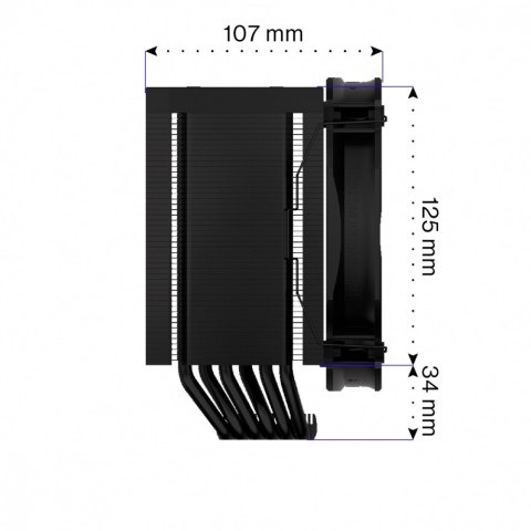 Chłodzenie procesora Fortis 5 Black EY3A013