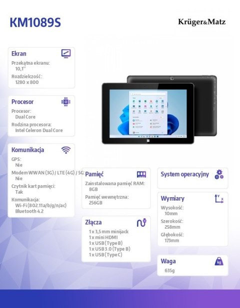 Tablet 2in1 Kruger & Matz EAGLE 1089S