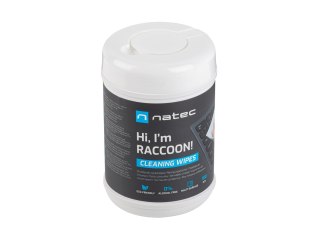 NATEC CHUSTECZKI CZYSZCZĄCE RACCOON 100 SZT. NSC-1796