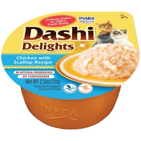 INABA DASHI DELIGHTS Kurczak Przegrzebki 70g bulion dla kota