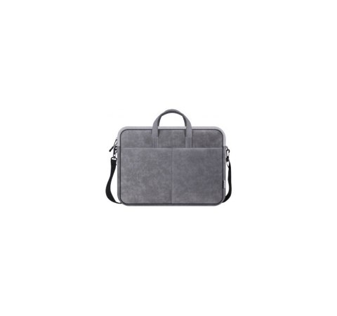 DEFENDER TORBA SOLID LEATHER SZARA 15,6" 26088