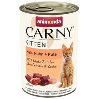 ANIMONDA Carny Kitten Cielęcina Kurczak Indyk - mokra karma dla kota - 400g