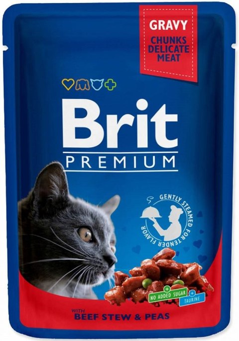 BRIT Premium Cat Beef Stew&Peas - mokra karma dla kota - 100g