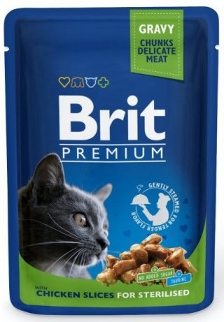 BRIT Premium Cat Chicken Sterilised - mokra karma dla kota - 100g