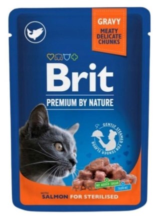 BRIT Premium Cat Salmon Sterilised - mokra karma dla kota - 100g