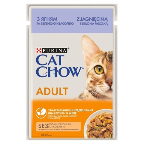 CAT CHOW ADULT GiJ Jagnięcina&Zielona fasola w galarecie - mokra karma dla kota - 85 g