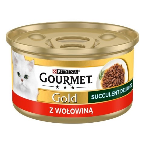 GOURMET GOLD Succulent Delights Wołowina - mokra karma dla kota - 85g