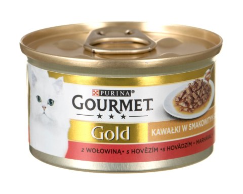 GOURMET GOLD Sauce Delight z wołowiną - mokra karma dla kota - puszka - 85 g