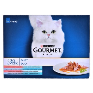 GOURMET PERLE DUO Duet Rybny - mokra karma dla kota 12x85g