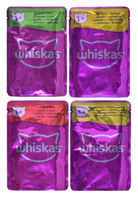 WHISKAS Klasyczne Posiłki w sosie - mokra karma dla kota - 12x85g