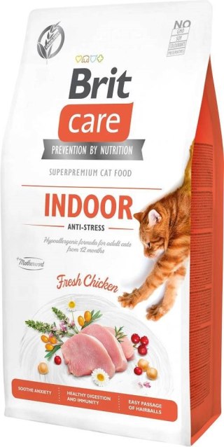 BRIT CARE Cat Grain Free Indoor Anti-Stress - karma dla kota - 7kg