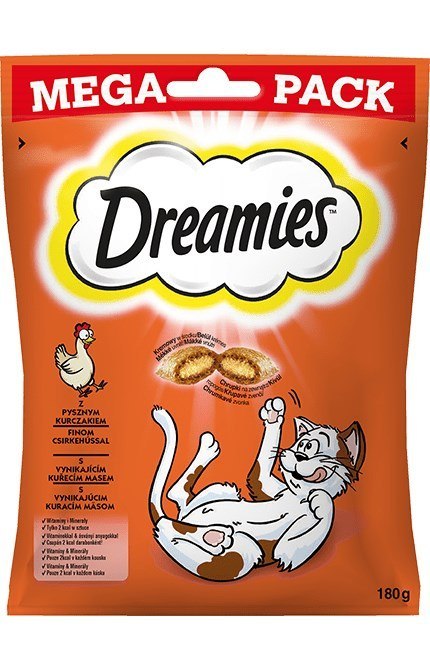 DREAMIES z kurczakiem - przysmak dla kota - 180g