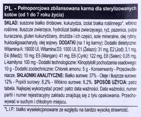 ROYAL CANIN FHN Regular Sterilised 37 - sucha karma dla kota dorosłego - 4 kg