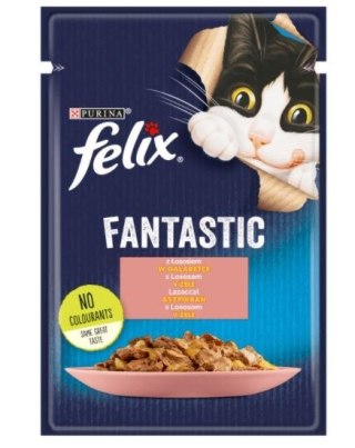 PURINA Felix Fantastic z łososiem w galaretce - mokra karma dla kota - 85 g