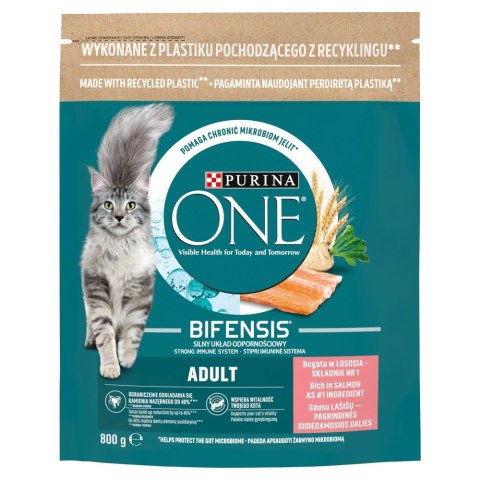 PURINA One Bifensis Adult Łosoś - sucha karma dla kota - 800 g