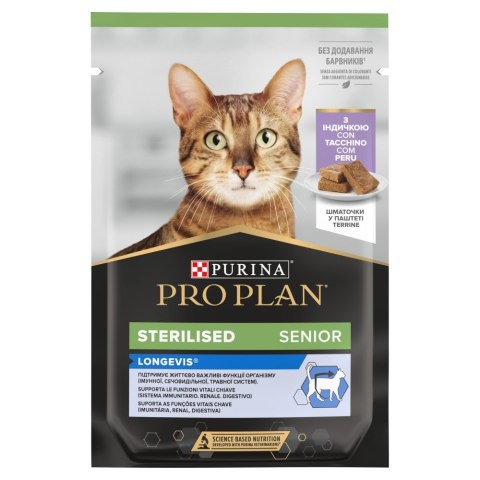 PURINA Pro Plan Sterilised Longevis Senior - mokra karma dla kota - 75g