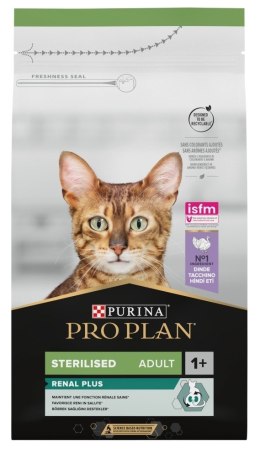 PURINA PRO PLAN Sterilised Optirenal bogata w indyka - sucha karma dla kota - 1,5kg