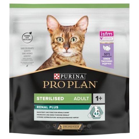 PURINA PRO PLAN Sterilised Optirenal bogata w indyka - sucha karma dla kota - 400g