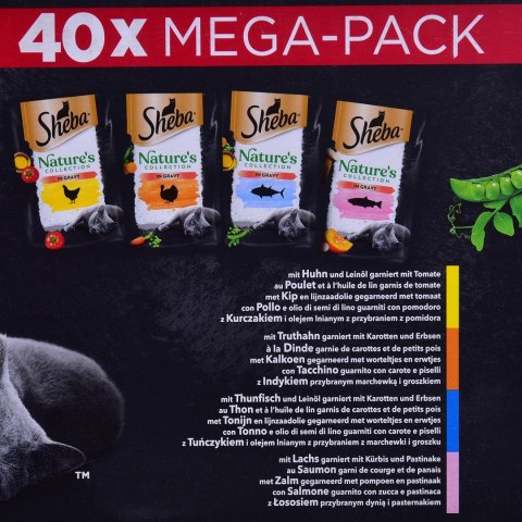 SHEBA Nature's mix smaków w sosie saszetki dla kota40x85g