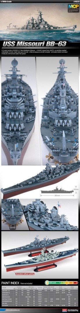 BB-63 USS Missouri 1/700