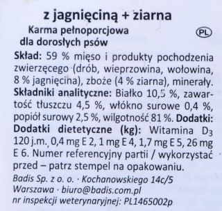 ANIMONDA Vom Feinsten Adult jagnięcina i pełne ziarno - mokra karma dla psa - 150 g